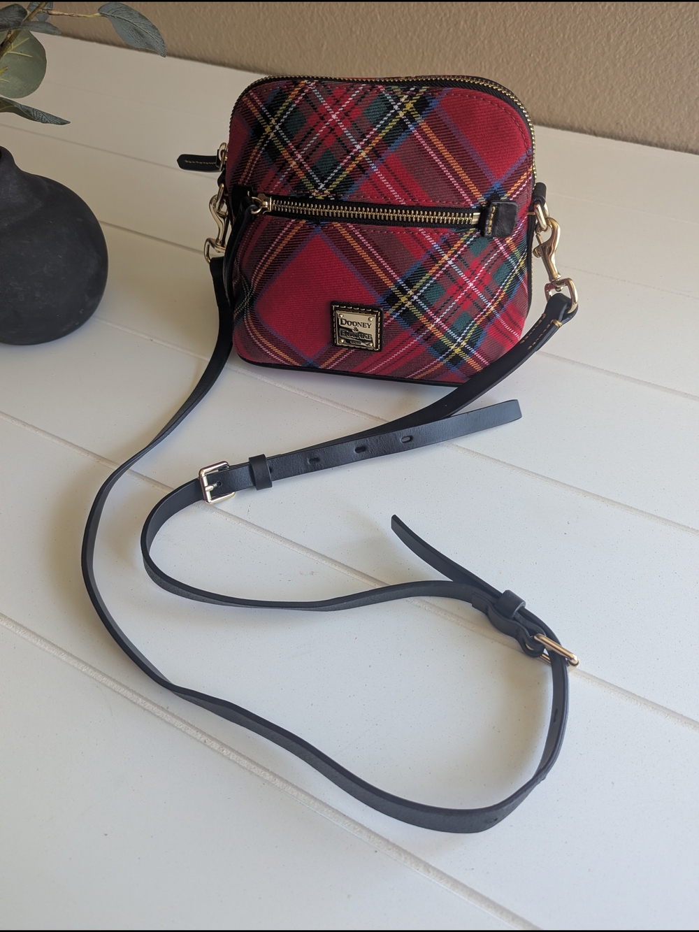 Dooney & Bourke Tartan Plaid Penny Crossbody. - Picture 8 of 12